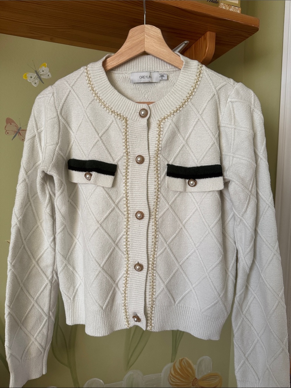 Ivory Vintage Style Cardigan